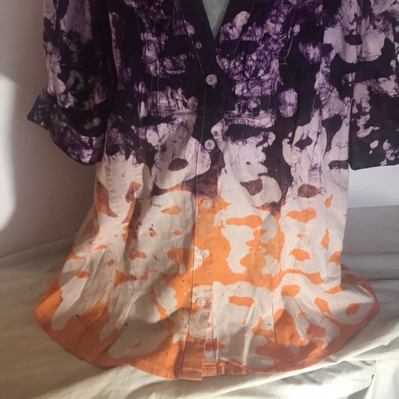 “NEXT” Custom Tie Dyed Woman’s Blouse . - Picture 3 of 13